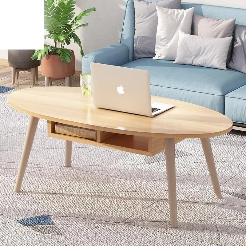 

Ins wind wood simple Nordic coffee table small apartment short table creative coffee table living room modern side
