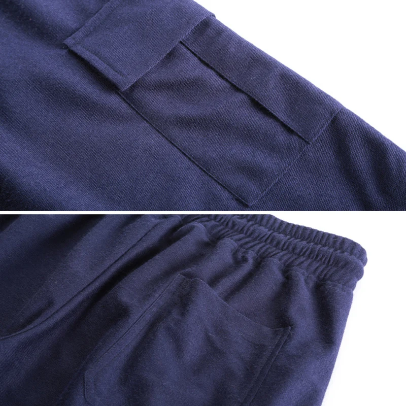 Summer Men's Hot 2017 Loose pockets solid Shorts Cotton Mens popular knee length casual Overalls shorts Shorts Size add M-XXXL