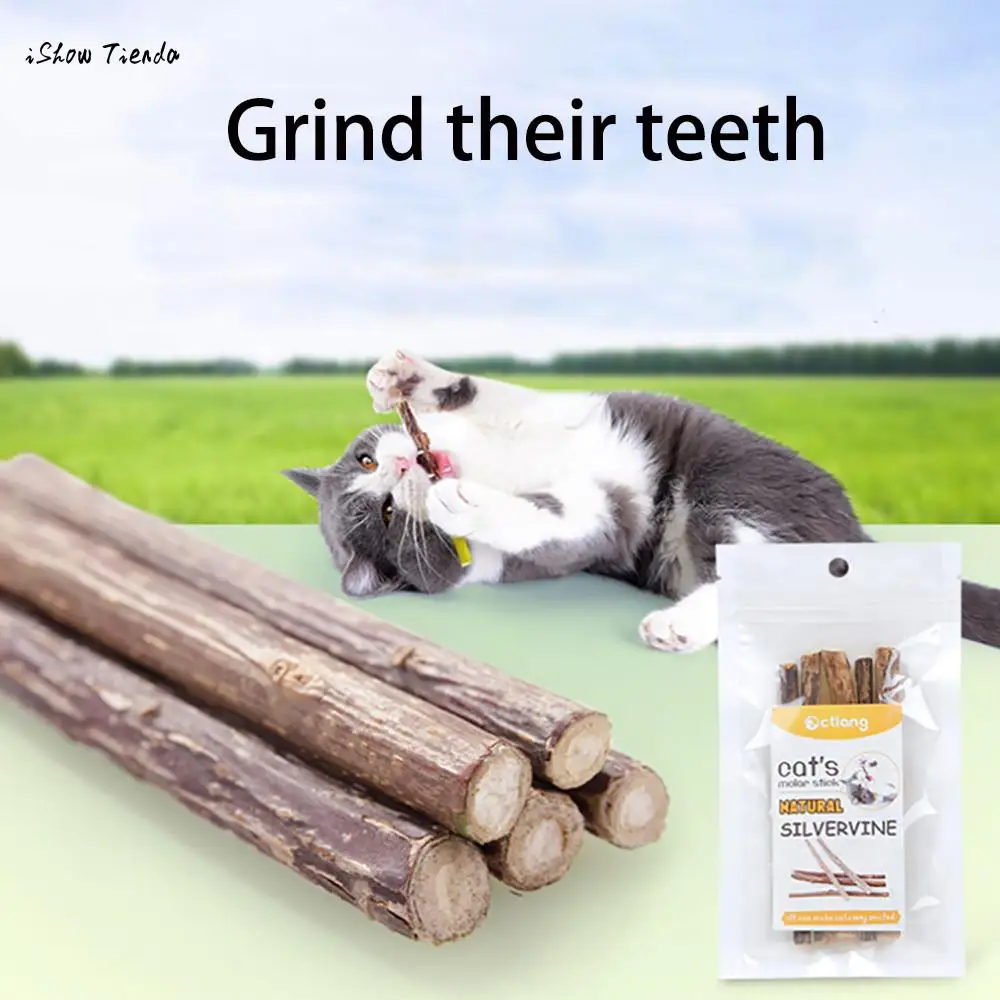 

5PCS Pet Cat Kitten Chew Stick Toy Catnip Molar Pet Teethers New