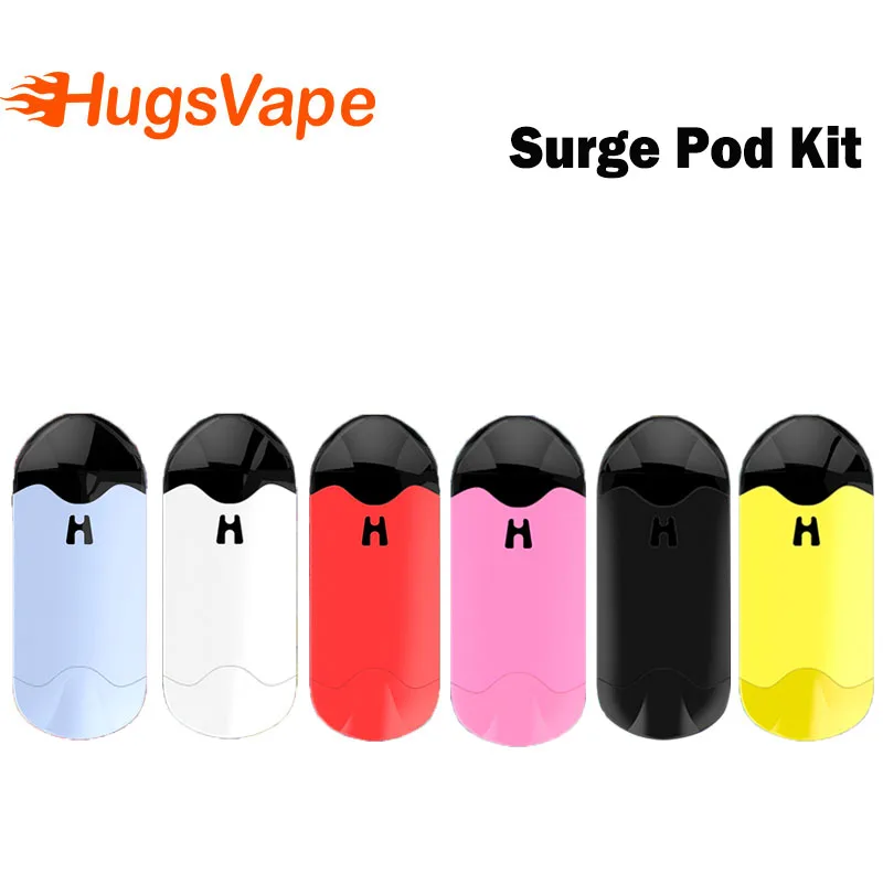 Новейший набор HugsVape Surge Pod Kit 600 мА встроенная батарея Воздушная система 6 мл