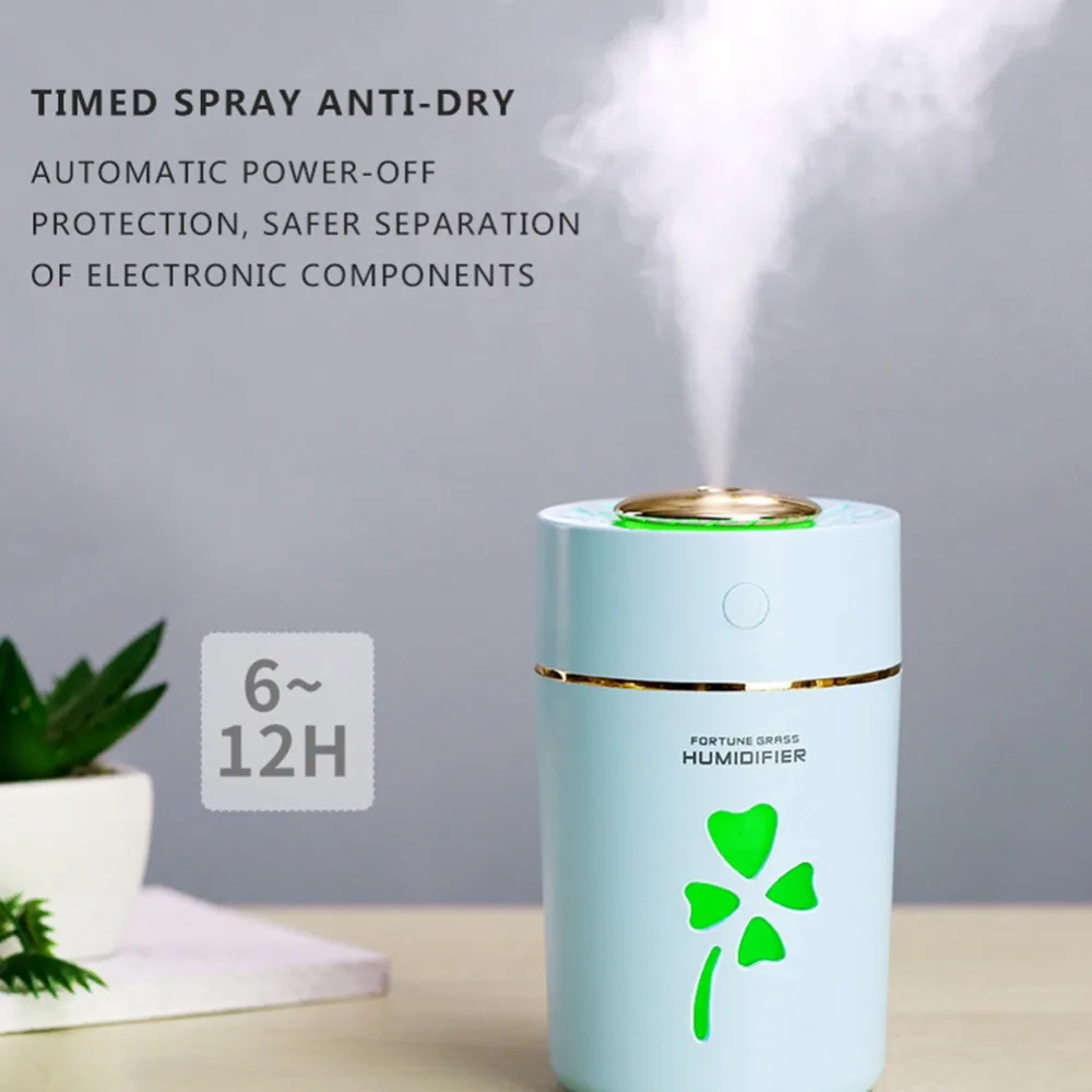 

Mini USB Humidifier Air Purifier with 7 Color LED Light 280ML Aromatherapy Mist Maker Fogger for Home Car Aroma Diffuser
