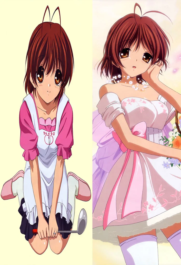 Наволочка с аниме CLANNAD персонажи сексуальная девушка Furukawa Nagisa otaku Dakimakura наволочка
