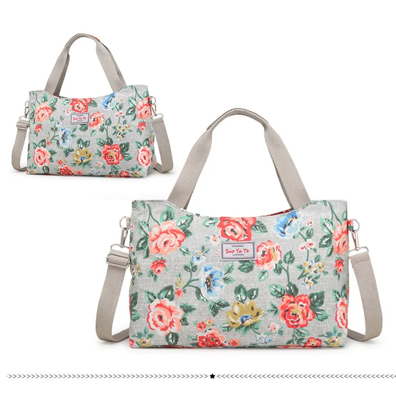 Для женщин сумки Мумия пеленки сумки Цветочный Принт Большой Ёмкость Водонепроницаемый открытый для кормящих подгузник сумка для ухода за
