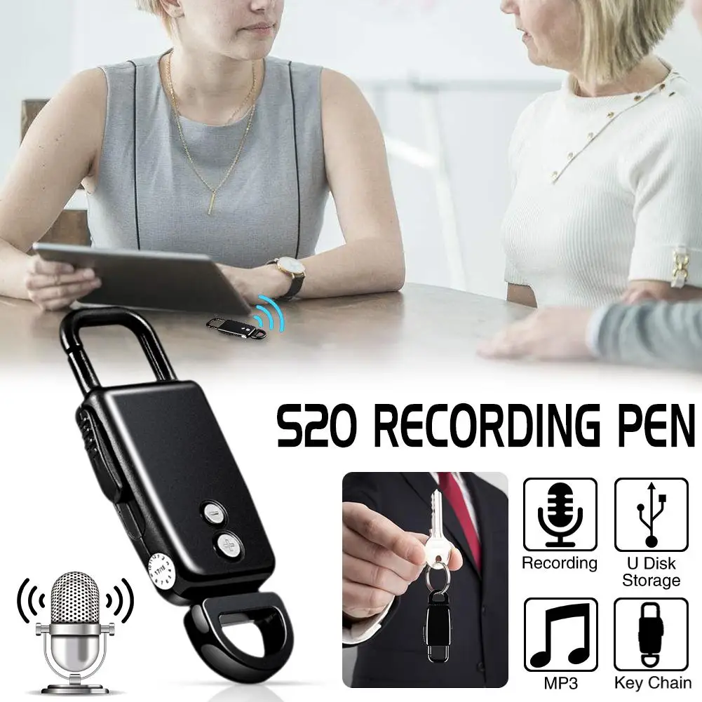 S20 Key Chain Recording Pen 8GB HD Noise Reduction Smart Voice Control