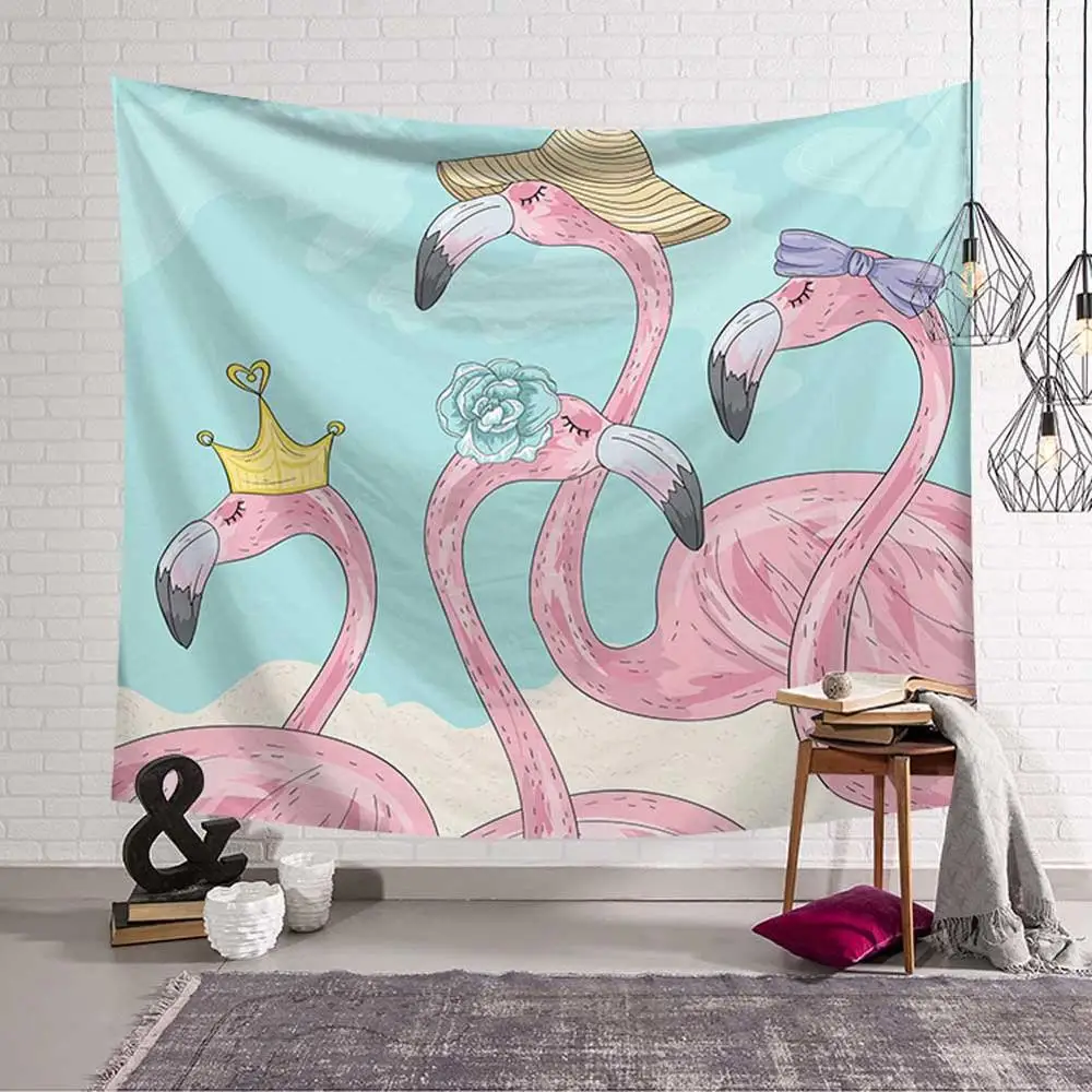 Flower Flamingo Tapestry 5