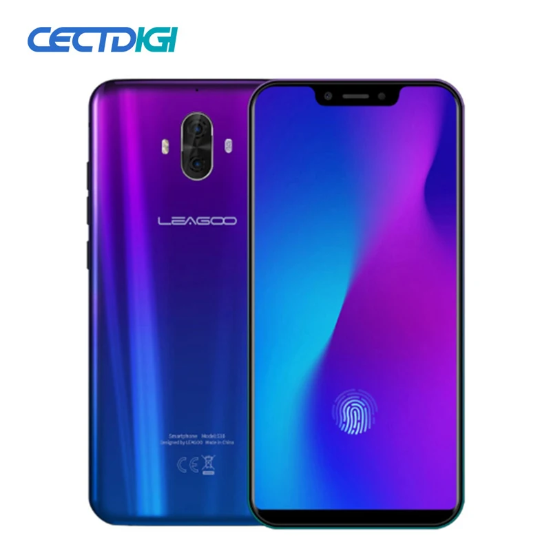 LEAGOO S10 4G 6 21 дюймов 19:9 дисплей Android 8 1 ГБ ОЗУ 128 Гб ПЗУ 9 В/2A 20MP отпечаток пальца