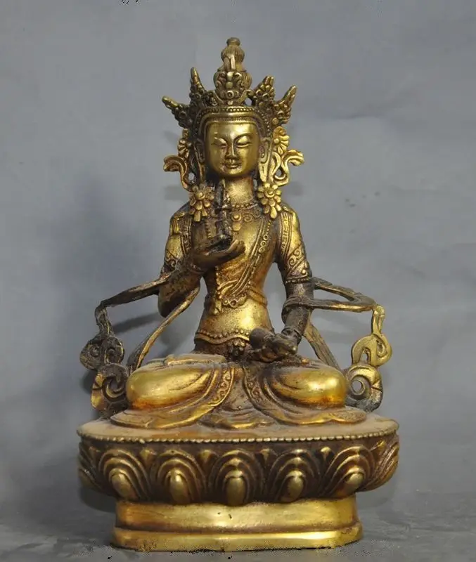

Tibet buddhism Joss bronze gilt Tara KwanYin Bodhisattva goddess buddha statue