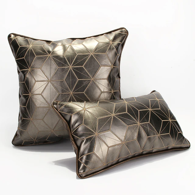 Hao Joy High End Soft Faux Leather Cushion Cover Home Decor Hao Joy High End Soft Faux Leather Cushion Cover Home Decor Square Case Vintage