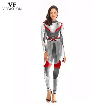 

VIP FASHION Super Hero Avengers Quantum Costume Cosplay Women Marvel Movie Jumpsuit Costumes For Women Plus Size Jumpsuit