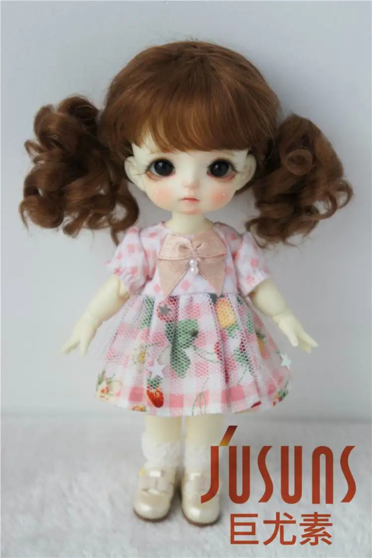 JD294 1/8 прекрасный мохер BJD куклы парики Детские Twintail парик для куклы мохеровый 5-6 дюймов куклы аксессуары