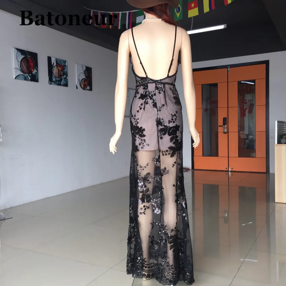 NEW-Sexy-Gold-Black-Sequined-Fringed-Deep-V-Neck-Maxi-Dress-2018-New-Arrivals-Brand-Club (2)