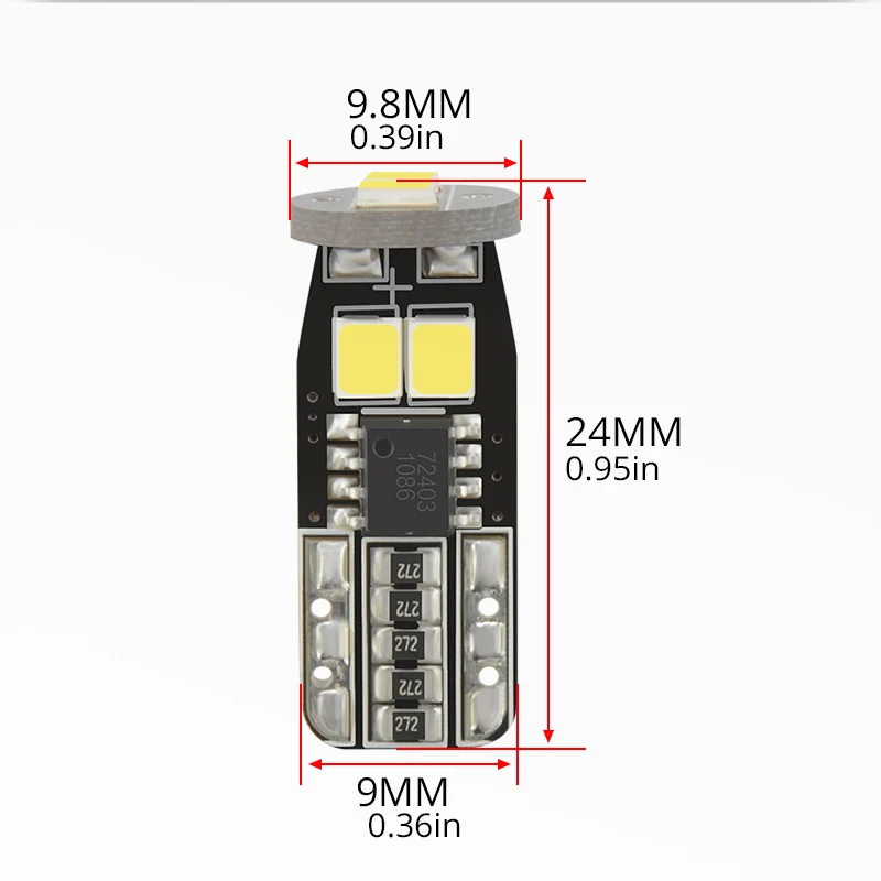 NAO T10 led CANBUS W5W NO hyper flash 1,6 Вт 12 в автомобильный интерьерный светильник 2835 Чип супер яркий без ошибок белый Янтарный 168 194 купольная лампа