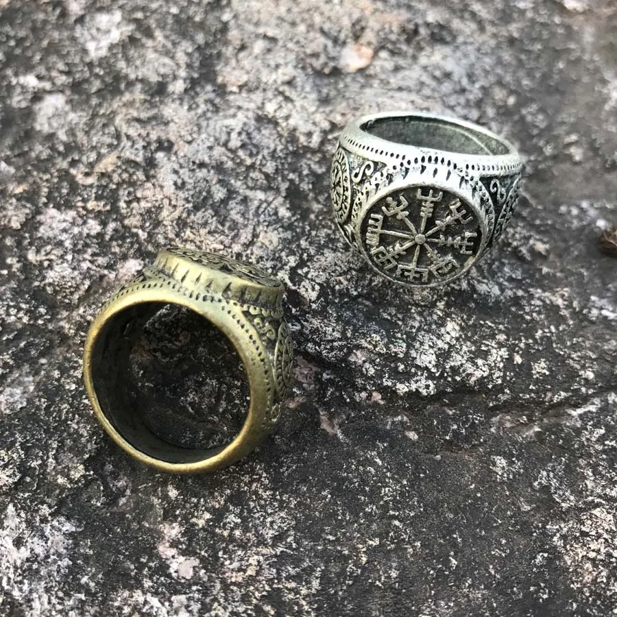 2018 модные ювелирные изделия нордическая языческая руля Awe Aegishjalmur Rune кольцо