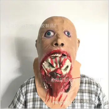 

Free shipping Halloween Cosplay Melting Face Zombie Bloody Undead Horror Adult Latex Scary Insane Halloween Mask Adults size