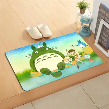 

W530L4 Custom Anime My Neighbor Totoro Watercolor Painting Doormat Home Decor Door mat Floor Mat Bath Mats foot pad #F4