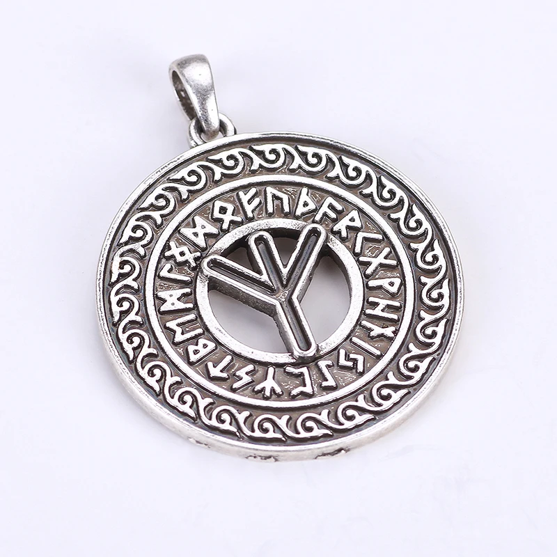 Амулеты Runic Algiz подвески с алфавитом оккультные круглые талисманы Винтажные