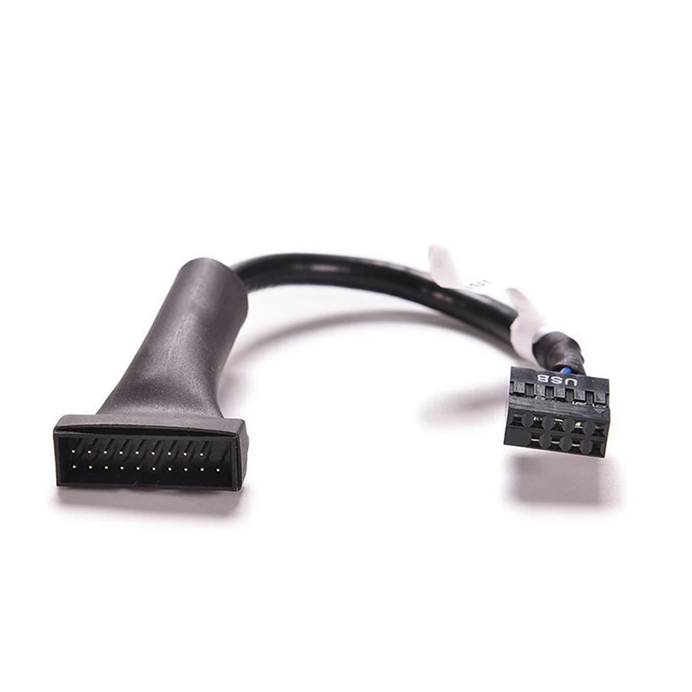 480 ميغابت سرعة 20/19 دبوس بيانات usb 3.0 ذكر إلى 9 دبوس usb 2.0 الأنثى للكمبيوتر كابل سلك ل محرك الأقراص المضغوطة لوحة