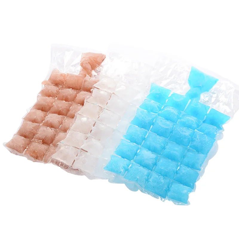 10pcs/set Ice Cube Mould Disposable Ice Cube Bag Refrigerator Food Ice