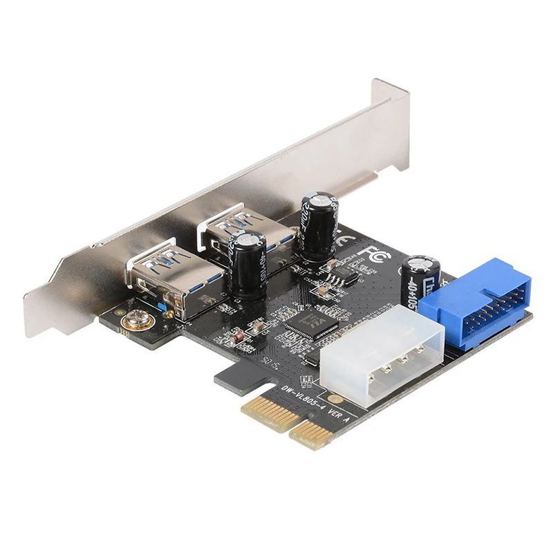 Плата расширения PCI E для ПК с USB 3 0 интерфейсом двумя портами 20 контактный