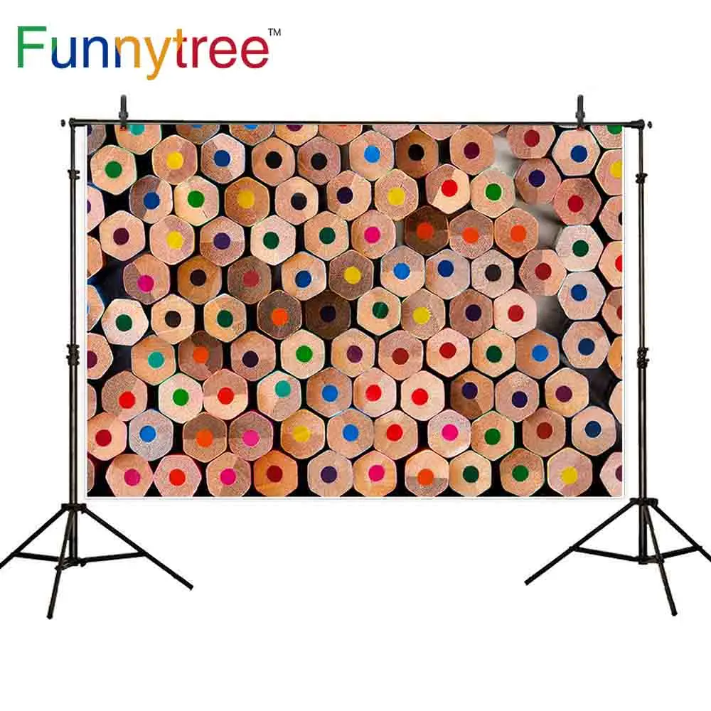 Funnytree фоны для фотосъемки красочный карандаш искусство яркий пастельный