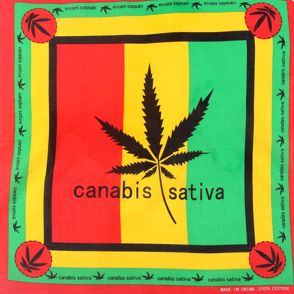Rastafari Rasta One Love Marijuana Jamaica Bandana Head Neck Wrist Scarf Band 