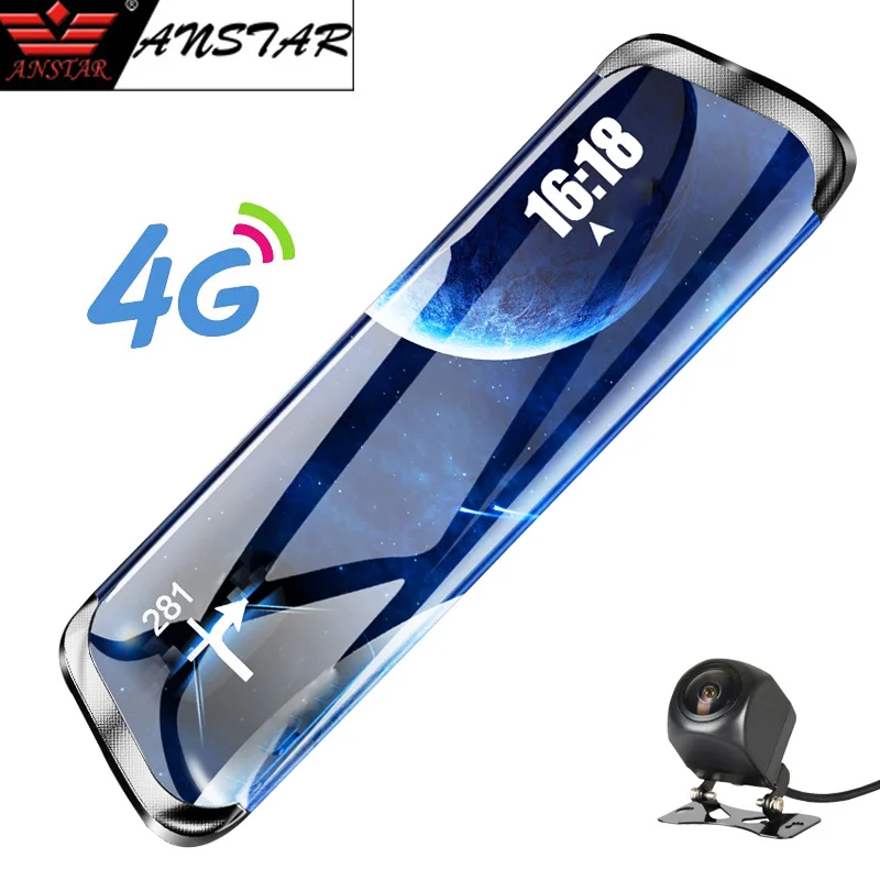 

Anstar 10" 4G Rear View Camera Mirror Car DVR Dual lens Android DVRs 1080P Video Recorder Dash Cam ADAS GPS WIFI Auto Registrars