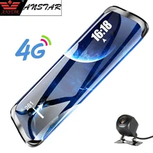 Anstar 10 “4G Videocamera vista posteriore Auto Specchio DVR Dual lens Android Dvr 1080 P Video Recorder Dash Cam ADAS GPS WIFI Auto Registrar