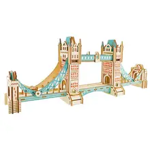 Лазерная резка DIY 3D деревянные головоломки по дереву монтажный комплект Лондонский Тауэрский мост для Рождественский подарок