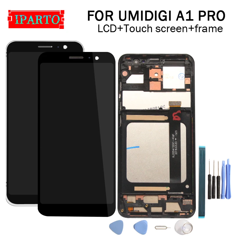 

5.5inch UMIDIGI A1 PRO LCD Display+Touch Screen Digitizer +Frame Assembly 100% Original New LCD+Touch Digitizer for A1 PRO+Tools