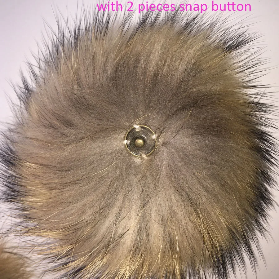 Whosale 5pcs/ Lot DIY Natural Pompom Raccoon Fox Fur Pom Poms Fur Balls for  Knitted Hat Cap Beanies Scarf Real Fur Pompoms