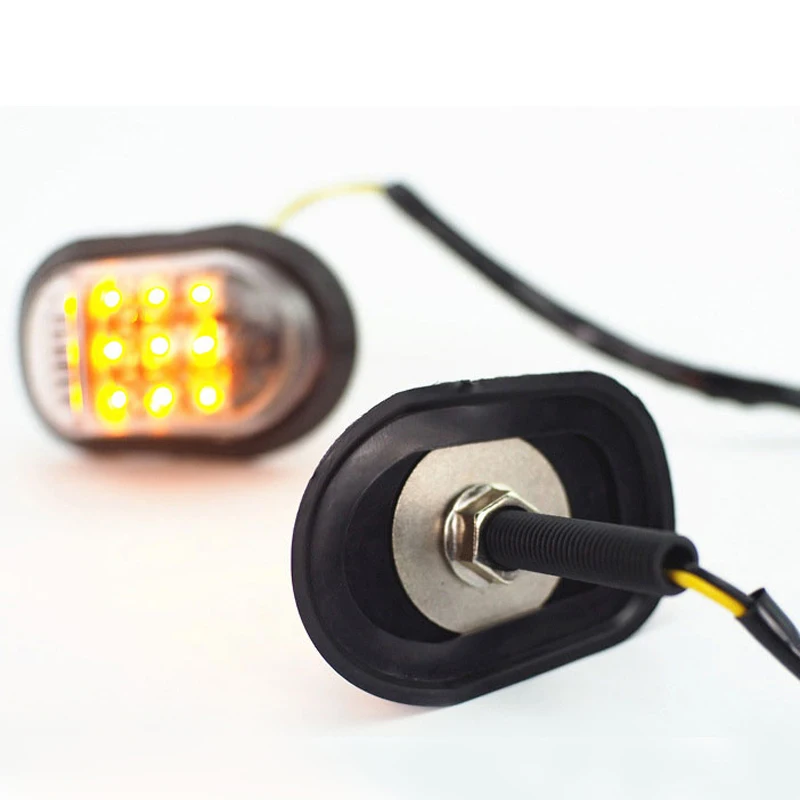 2x набор мотоцикл 12V заподлицо 9-светодиодный сигнал поворота мигалка светильник желтый