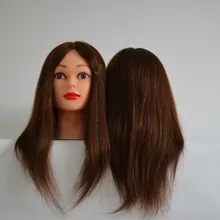 100% human hair mannequin head professional training head for salon 50cm mannequin head with hair