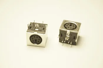 

1000 pcs S-video 6 Pin Mini Din Socket Connector shield Right Angle through hole PCB Mount Mini Circular DIN Receptacle Socket