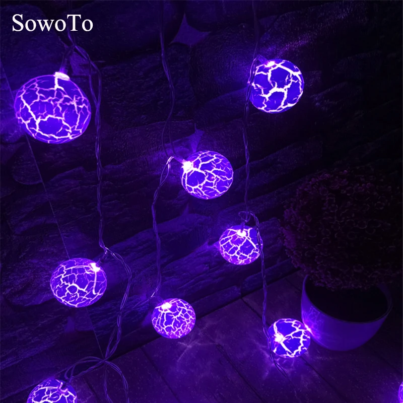 Novelty Lightning Ball Lamp String Light 5V Battery LED Night Light