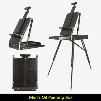 Black Coffee Pine Wood Stand Easel For Painting Portable Folding Art Easel Box For Artist metal easel for artist painting sketch weeding easel stand drawing table box oil paint laptop accessories painting art supplies