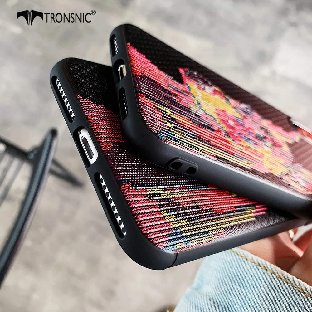 Чехол Tronsnic для телефона с собаками iPhone X XS MAX XR матовый чехол вышивкой 6S 6 7 8 Plus