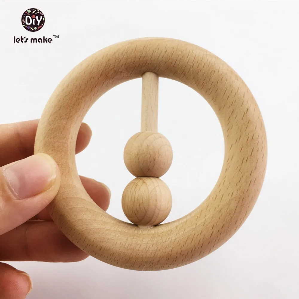 Давайте сделаем детские игрушки бук деревянный зубное кольцо погремушки Прорезыватели монтессори игрушка для детей Детские
