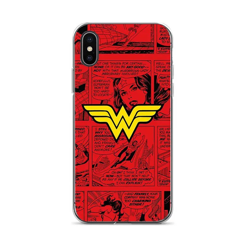 

Wonder Woman Soft silicone Cover case For iPhone 8 8plus 7 7plus 6s 6sPlus 5 5S SE XSMax X XS XR