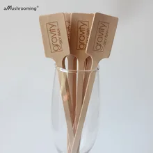 X100 персонализированные деревянные палочки для перемешивания, начальные палочки для перемешивания, пользовательские мешалки для напитков, персонализированные палочки для завивки, Пользовательские барные изделия