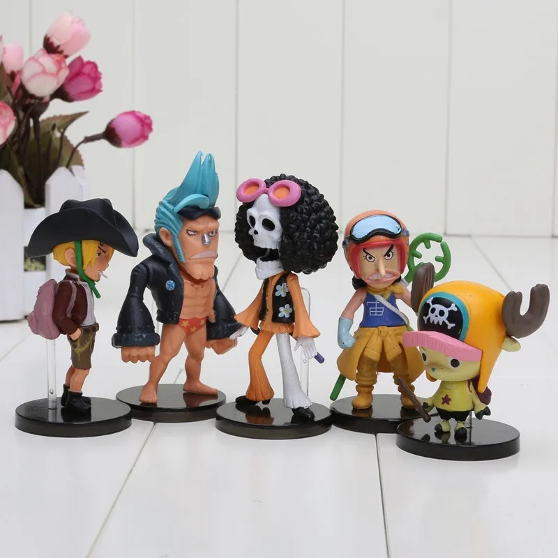 9pcs Set Anime One Piece Mini Action Figures The Straw Hats Luffy