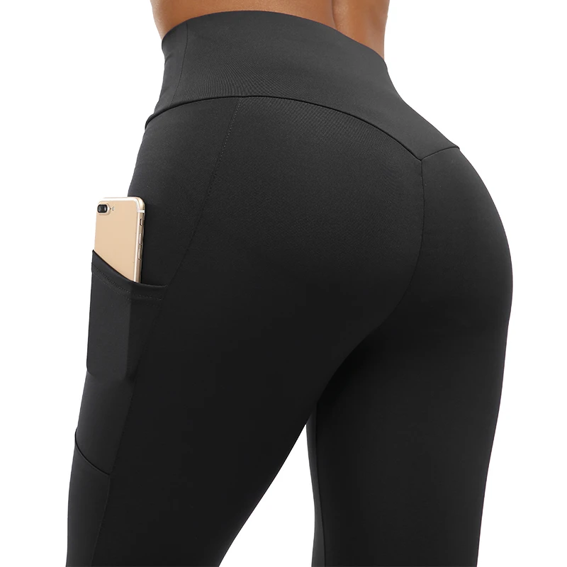 NORMOV Pocket Sport Leggings Yoga Pants Women High Waist Push Up Leggings Sport Fitness Femme Running Fitness Clothing 