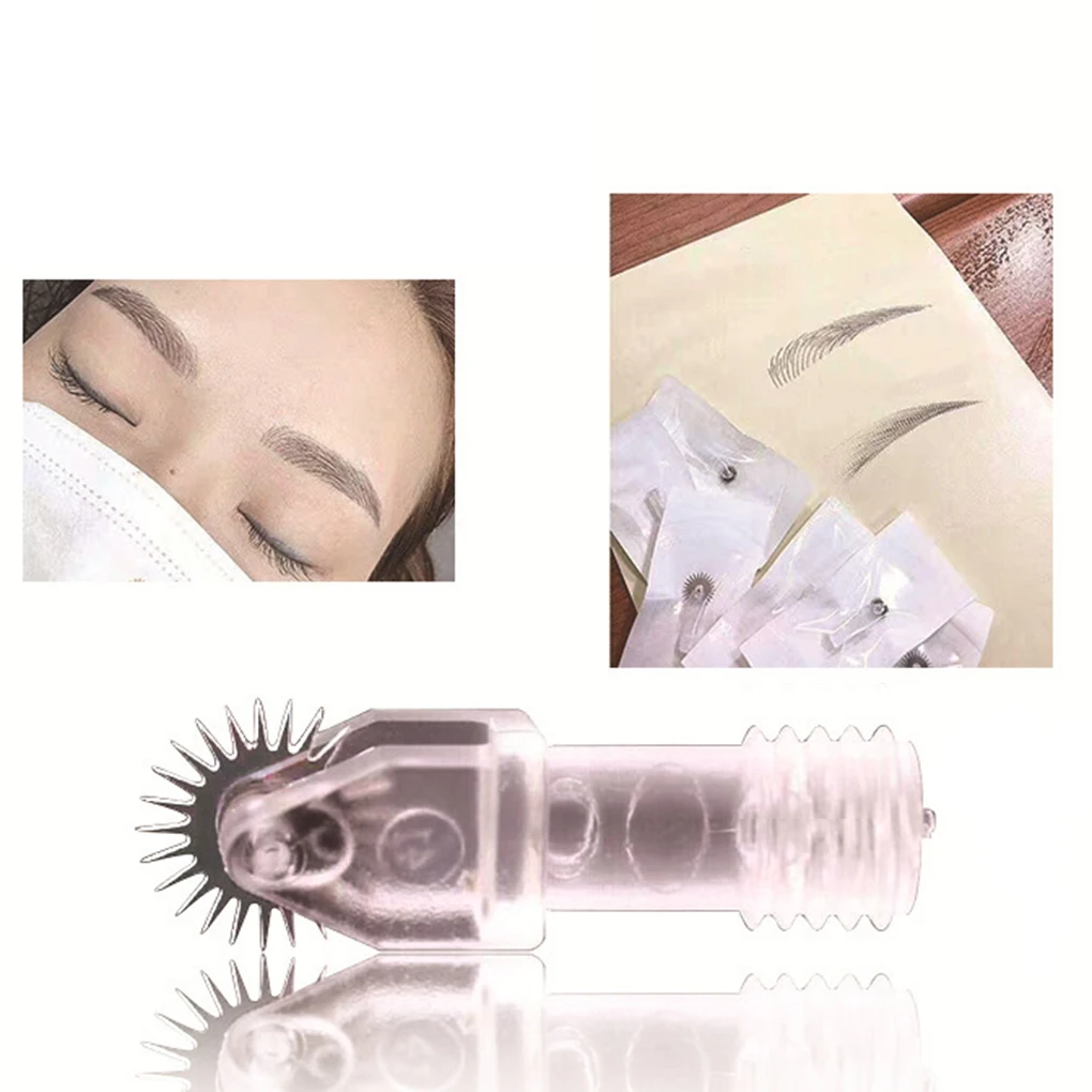 

5PCS Disposable Roller Eyebrow Needles Manual Tattoo Machine Fog Makeup Beauty Tools
