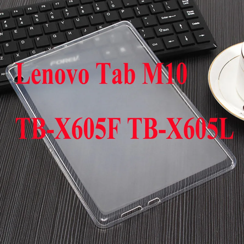 Чехол из искусственной кожи для lenovo Tab M10 TB-X605F TB-X605L, Тонкий Магнитный чехол-подставка для планшета lenovo M10, чехол+ ручка-пленка - Цвет: TPU