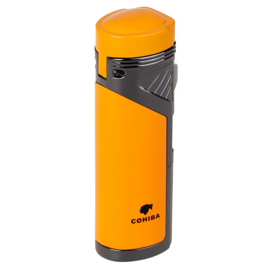 

COHIBA Fashion High-Grade Windproof Lighter Torch Jet Flame Refillable Red Flame Inflatable Four Flame Lighter Gas Lighter
