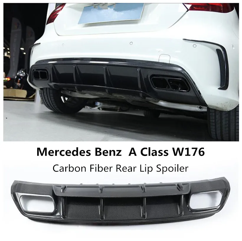 

Carbon Fiber Rear Bumper Lip Spoiler For Mercedes Benz A Class W176 A45 A180 A200 A260 2013 2014 2015 2016 2017 2018 2019