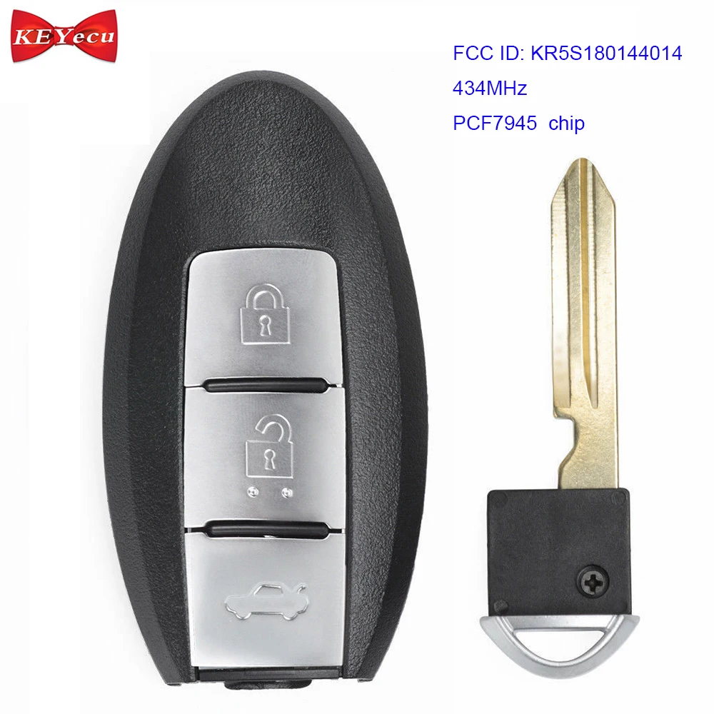 KEYCU для Nissan Teana 2013 2014 2015 Smart дистанционное управление ключи Fob 434 мГц KR5S180144014 |