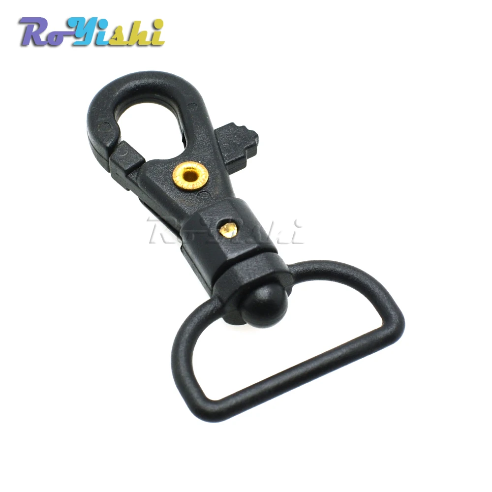 Pack of 4 Black Plastic Swivel Rotary Snap Hook Outdoor Sports Accessaries Pack of 4 Black Plastic Swivel Rotary Snap Hook Outdoor Sports Accessaries