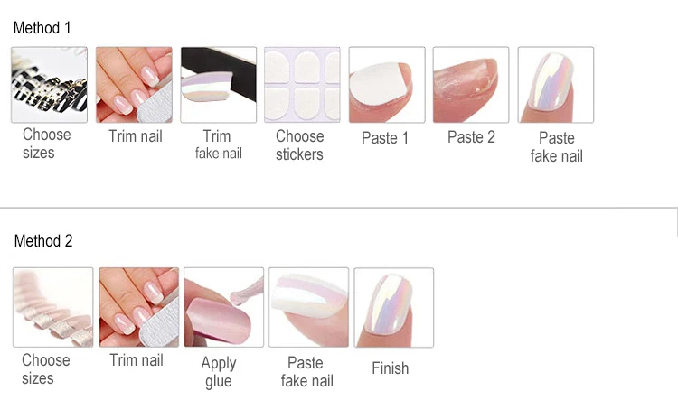 how to paste fake nail