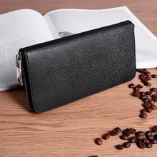 High Quality Long Genuine Leather Wallet Men Designer Brand Purse New Zipper Wallet Male Clutch Big Capacity Credit Crad Holders