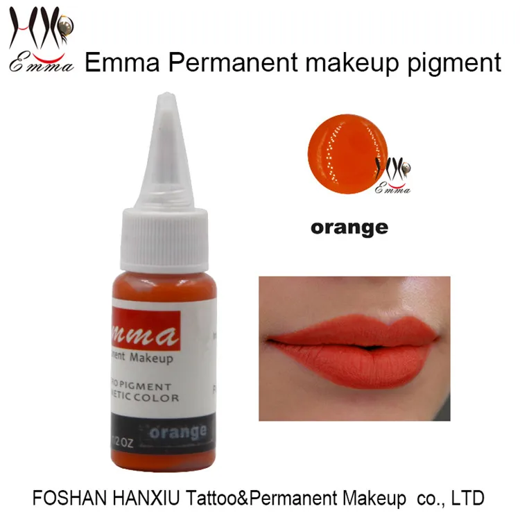Профессиональная бутылка краски для татуажа, пигмент для тату-арта, бровей, губ, Перманентный макияж, чернила, принадлежности - Цвет: orange